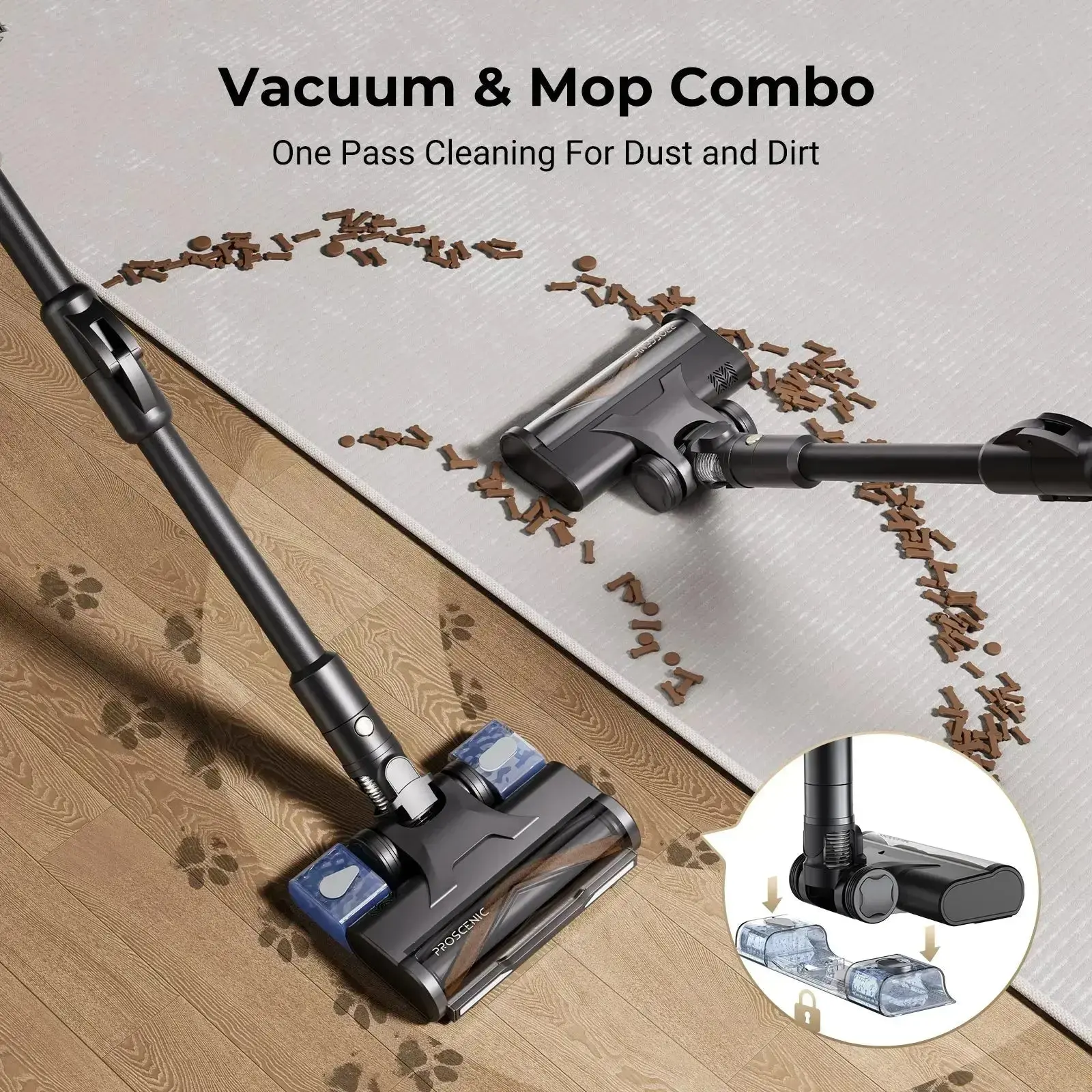 Proscenic P20 OnePass | Powerful 70kPa Cleaning with Bendable Reach for Pet Hair - Image 7