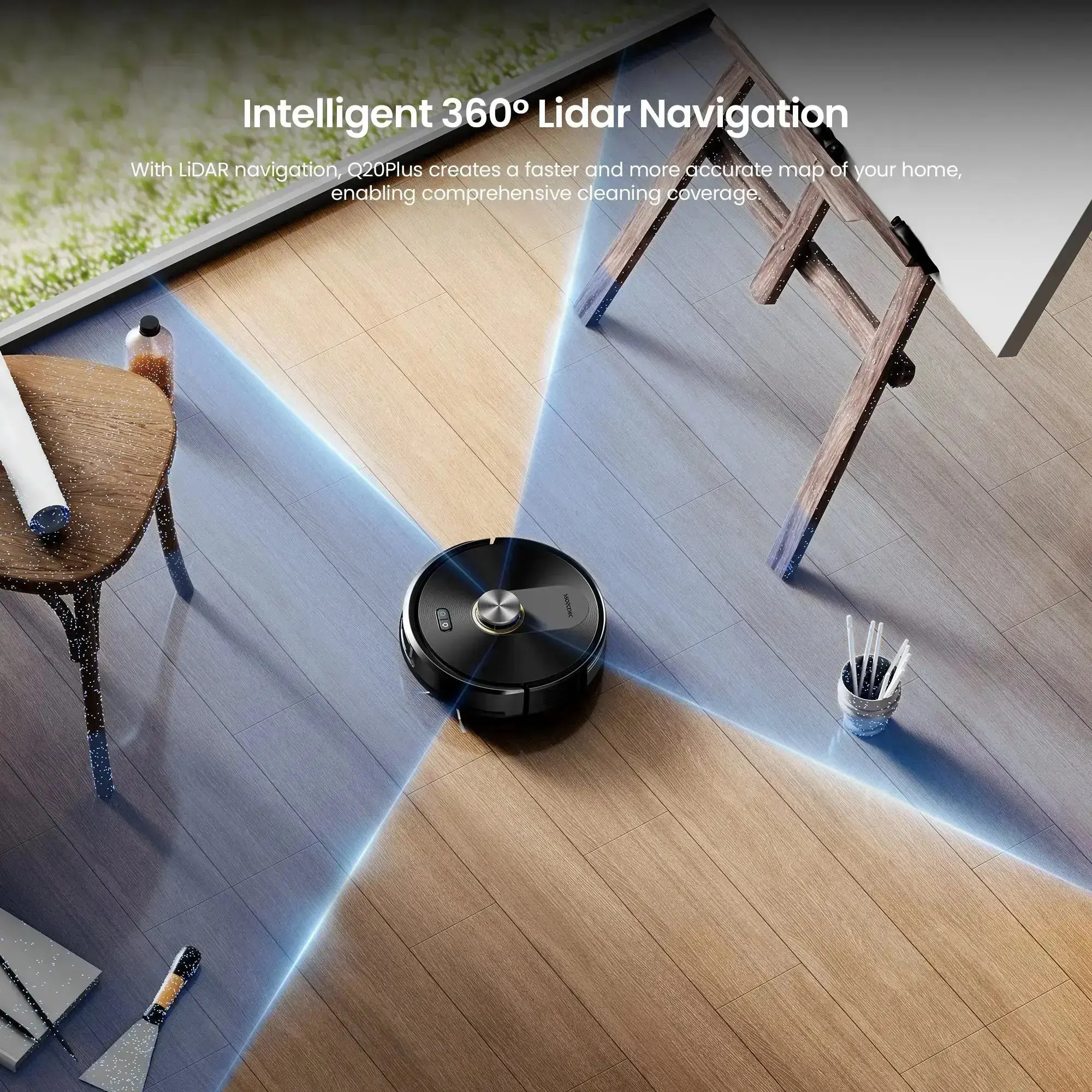 Proscenic Q20 Plus Robot Vacuum | 10,000Pa Suction & Auto-Empty Station - Image 6