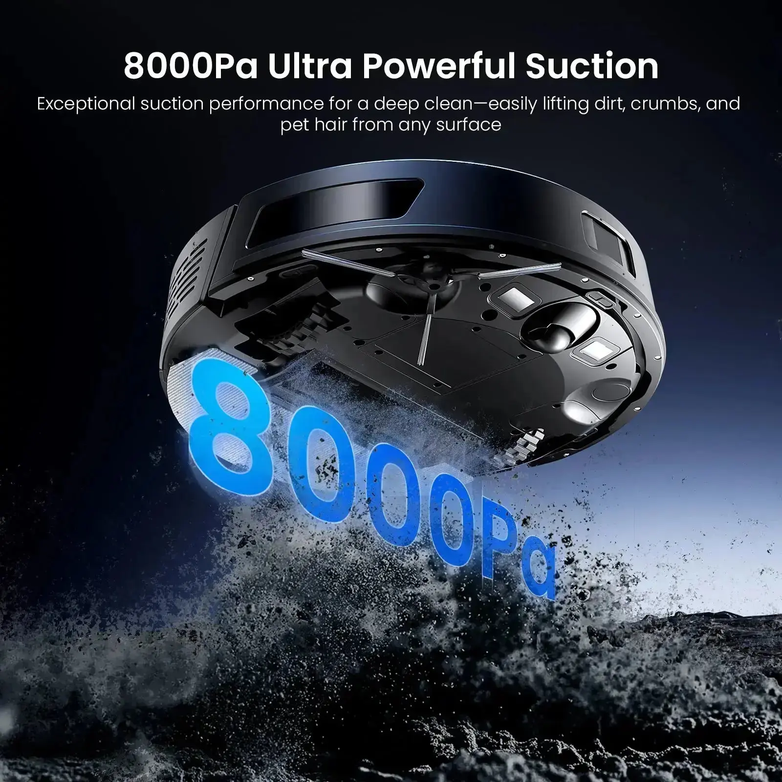 Proscenic Q8 Max+ Robot Vacuum | 8000Pa Suction & Dual LiDAR Obstacle Avoidance - Image 3