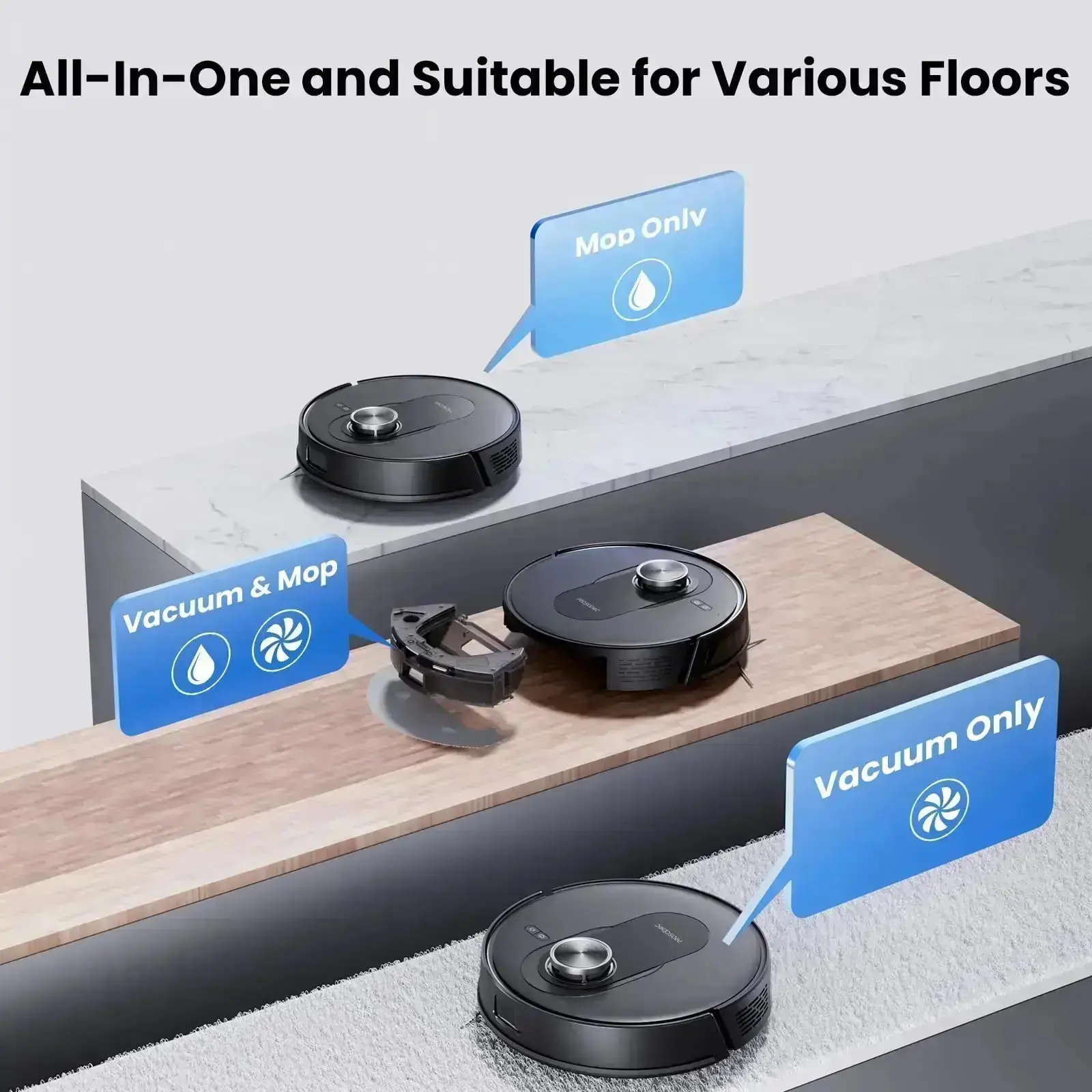 Proscenic Q8 Max+ Robot Vacuum | 8000Pa Suction & Dual LiDAR Obstacle Avoidance - Image 7