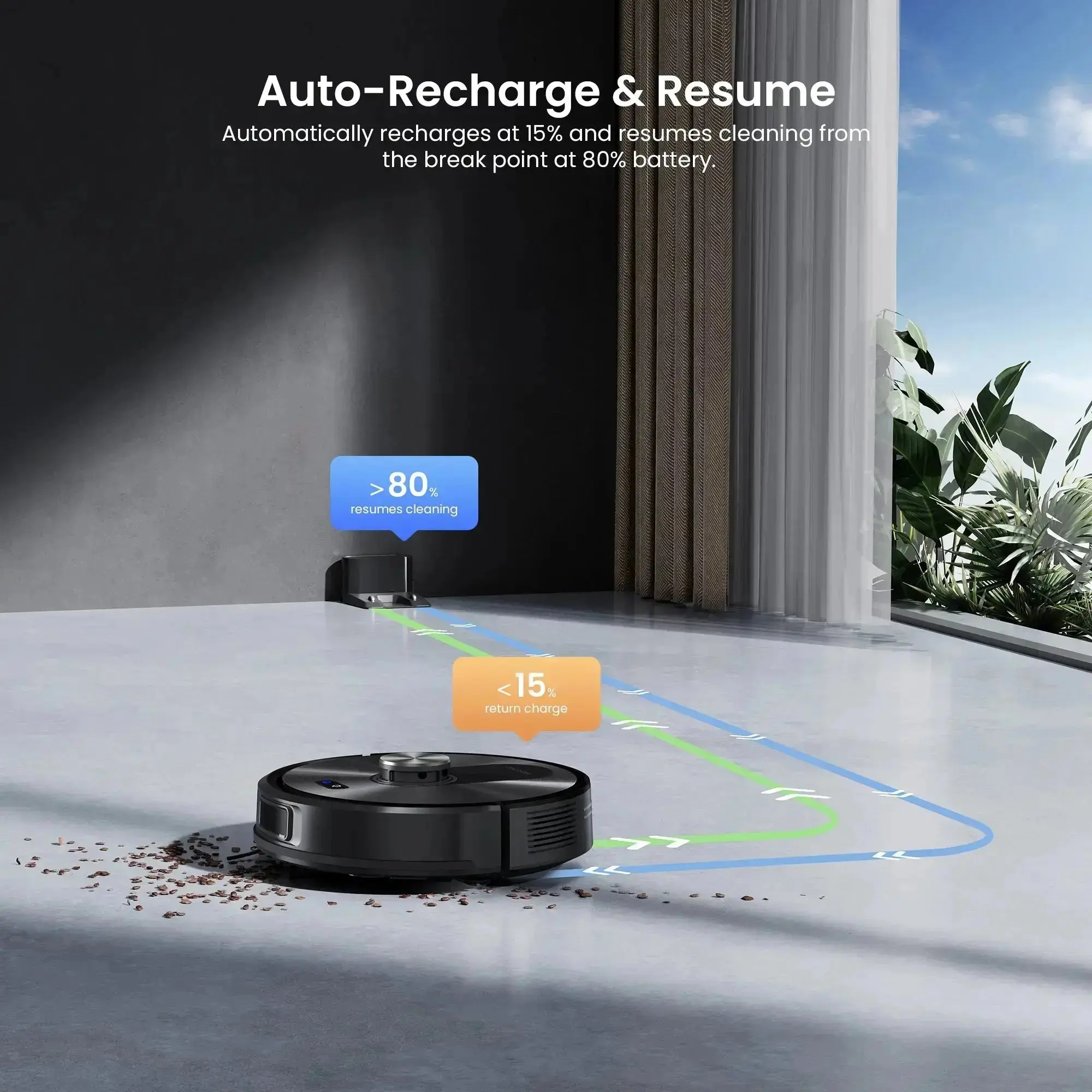 Proscenic Q10 Robot Vacuum | 8000Pa Suction & LiDAR Navigation - Image 9